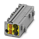 Phoenix Contact PTMC Series PTMC 1,5-2 /YE Pluggable Terminal Block, 17.5A, 14 → 26 AWG Wire, Push In Termination