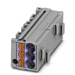 Phoenix Contact PTMC Series PTMC 1,5-3 /VT Pluggable Terminal Block, 17.5A, 14 → 26 AWG Wire, Push In Termination