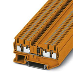 Phoenix Contact PT Series PT 2,5-QUATTRO-DIO/L-R OG Feed Through Terminal Block, 4-Way, 500mA, 26 → 12 Wire,