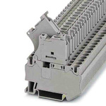 Phoenix Contact ST Series ST 4-HESILED 24 (5X20) GY/GY Fused Terminal Block, 2-Way, 6.3A, Spring Cage Termination