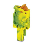 Phoenix Contact QP Series QP 1,5/ 1-R GNYE Terminal Plug, 1-Way, 17.5A, 24 - 16 Wire, Quick Connect Termination