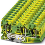 Phoenix Contact ST Series ST 16-TWIN-PE Earth Block, 3-Way, 76A, 24 → 4 AWG Wire, Spring Cage Termination