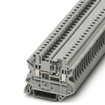Phoenix Contact UT Series UT 4-MTD-DIO/L-R-P/P Terminal Block Connector, 2-Way, 500mA, 26 → 10 AWG Wire, Screw