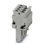Phoenix Contact SP Series SP 4/ 4 Terminal Plug, 4-Way, 32A, 10-28 AWG Wire, Spring Cage Termination