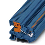 Phoenix Contact PTN 4 Series PTN 4 Non-Fused Terminal Block, 2-Way, 32A, 24 → 10 AWG Wire, Push In Termination