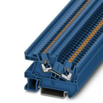 Phoenix Contact PTI Series PTI 2,5 BU Non-Fused Terminal Block, 2-Way, 24A, 26 → 12 AWG Wire, Push In Termination