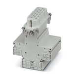 Phoenix Contact HEAVYCON Series HC-D40-PTT-F Terminal Block Connector, 40-Way, 10A, 20 → 16 AWG Wire, Push In
