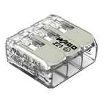 Wago 221 Series Connector, 3-Way, 32A, 24 → 12 AWG Wire, Cage Clamp Termination