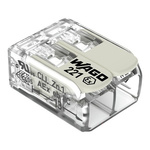 Wago 221 Series Connector, 2-Way, 37A, 20 → 10 AWG Wire, Cage Clamp Termination