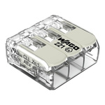 Wago 221 Series Connector, 3-Way, 37A, 20 → 10 AWG Wire, Cage Clamp Termination