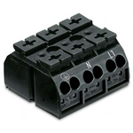 Wago 862 Series Terminal Strip, 3-Way, 28A, 20 → 12 AWG Wire, Push-In Cage Clamp Termination