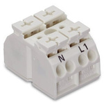 Wago 862 Series Terminal Strip, 2-Way, 32A, 20 → 12 AWG Wire, Push-In Cage Clamp Termination