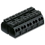 Wago 862 Series Terminal Strip, 5-Way, 32A, 20 → 12 AWG Wire, Push-In Cage Clamp Termination