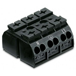 Wago 862 Series Terminal Strip, 3-Way, 32A, 20 → 12 AWG Wire, Push-In Cage Clamp Termination