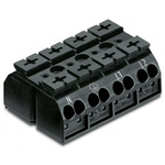 Wago 862 Series Terminal Strip, 4-Way, 32A, 20 → 12 AWG Wire, Push-In Cage Clamp Termination