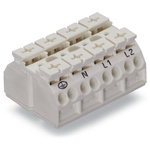 Wago 862 Series Terminal Strip, 4-Way, 32A, 20 → 12 AWG Wire, Push-In Cage Clamp Termination