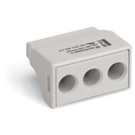 Wago 773 Series Junction Box Connector, 3-Way, 42A, 14 → 10 AWG Wire, Push In Termination