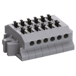 Sato Parts Non-Fused Terminal Block, 10-Way, 10A, 26 → 16 AWG Wire, Screwless Termination