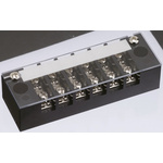 Sato Parts Non-Fused Terminal Block, 6-Way, 20A, Screw Down Termination