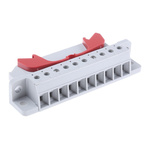 Phoenix Contact HCC Series HCC 4-M Non-Fused Terminal Block, 10-Way, 25A, 24 → 12 AWG Wire, Screw Down