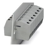 Phoenix Contact COMBICON Power Series HDFK 25 GNYE Feed Through Terminal Block, 125A, Screw Termination