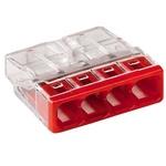 Wago 2273 COMPACT PUSH WIRE Series Junction Box Connector, 4-Way, 24A, 20 → 16 AWG Wire, Push-In Termination