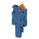 Phoenix Contact QP Series QP 1,5/ 1-L BU Terminal Plug, 1-Way, 17.5A, 24 - 16 Wire, Quick Connect Termination