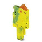 Phoenix Contact QP Series QP 1,5/ 1-L GNYE Terminal Plug, 1-Way, 17.5A, 24 - 16 Wire, Quick Connect Termination