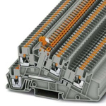 Phoenix Contact PTI Series PTI 2,5-L/LTB Non-Fused Terminal Block, 4-Way, 24A, 26 → 12 AWG Wire, Push In