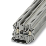 Phoenix Contact UT Series UT 4-MTD-BE Feed Through Terminal Block, 2-Way, 500mA, 26-10-2020 AWG Wire, Screw Termination