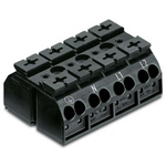 Wago 862 Series Terminal Strip, 4-Way, 32A, 20 → 12 AWG Wire, Push-In Cage Clamp Termination