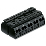 Wago 862 Series Terminal Strip, 5-Way, 32A, 20 → 12 AWG Wire, Push-In Cage Clamp Termination