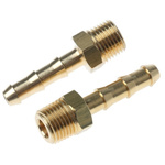 Legris Brass 1/8 in BSPT Male x 4 mm Barbed Male Straight Tailpiece Adapter Threaded Fitting
