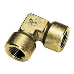 Legris Brass 1/8 in BSPP Female x 1/8 in BSPP Female 90° Elbow Threaded Fitting