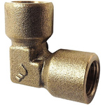 Legris Brass 1/4 in BSPP Female x 1/4 in BSPP Female 90° Elbow Threaded Fitting