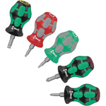 Wera Stubby Phillips, Slotted, Square Screwdriver Set 5 Piece