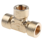 Legris Brass 3/8 in BSPP Female x 3/8 in BSPP Female Tee Equal Tee Threaded Fitting