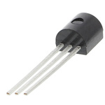 Analog Devices TMP36GT9Z, Temperature Sensor -40 to +125 °C ±3°C Voltage, 3-Pin TO-92