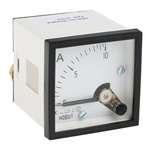 HOBUT D48SD Analogue Panel Ammeter 0/10A Direct Connected AC, 48mm x 48mm Moving Iron