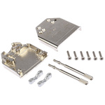 Amphenol FCI 8655MH Series Die Cast Zinc D-sub Connector Backshell, 15 Way, Strain Relief