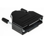 MH Connectors MHDTZK-BK Series Zinc D Sub Backshell, 25 Way, Strain Relief