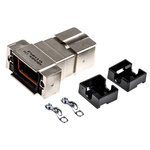 FCT from Molex FWH Series ABS D Sub Backshell, 9 Way, Strain Relief