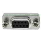RS PRO D Sub Adapter Male 9 Way D-Sub to Female 9 Way D-Sub