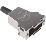 FCT from Molex FMK Series Die Cast Zinc D Sub Backshell, 15 Way, Strain Relief