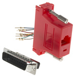 RS PRO D Sub Adapter Male 25 Way D-Sub to Female RJ45