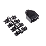 MH Connectors MHDTPPK Series ABS D Sub Backshell, 9 Way, Strain Relief
