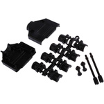 MH Connectors MHDTPPK Series ABS D Sub Backshell, 15 Way, Strain Relief