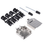 TE Connectivity ADK Series Zinc D Sub Backshell, 9 Way, Strain Relief