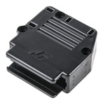 Amphenol ICC 863093C Series Thermoplastic Angled, Straight D Sub Backshell, 25 Way, Strain Relief