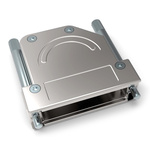 TE Connectivity Die Cast Zinc Angled D Sub Backshell, 25, 44 Way